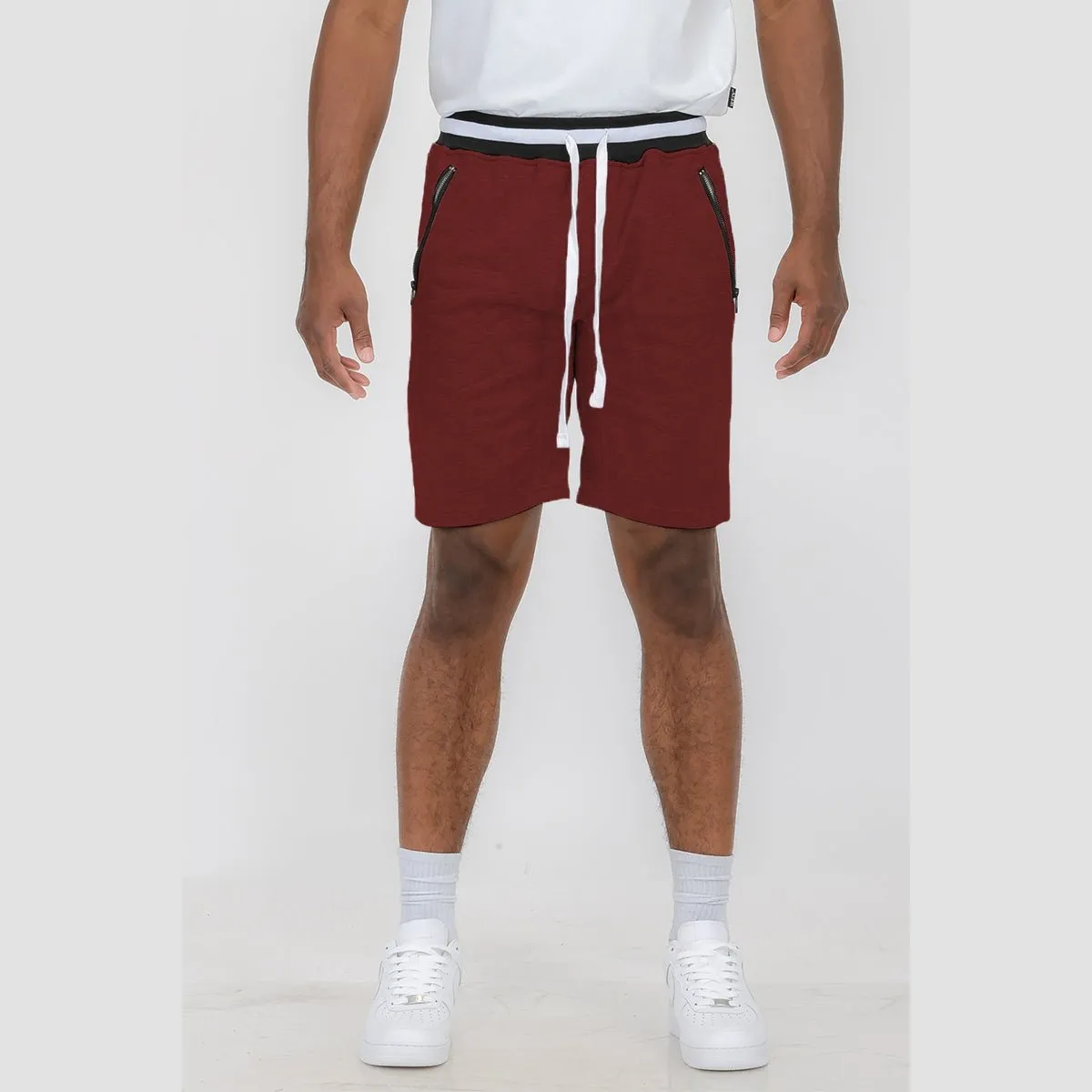 Burgundy French Terry Sweat Shorts