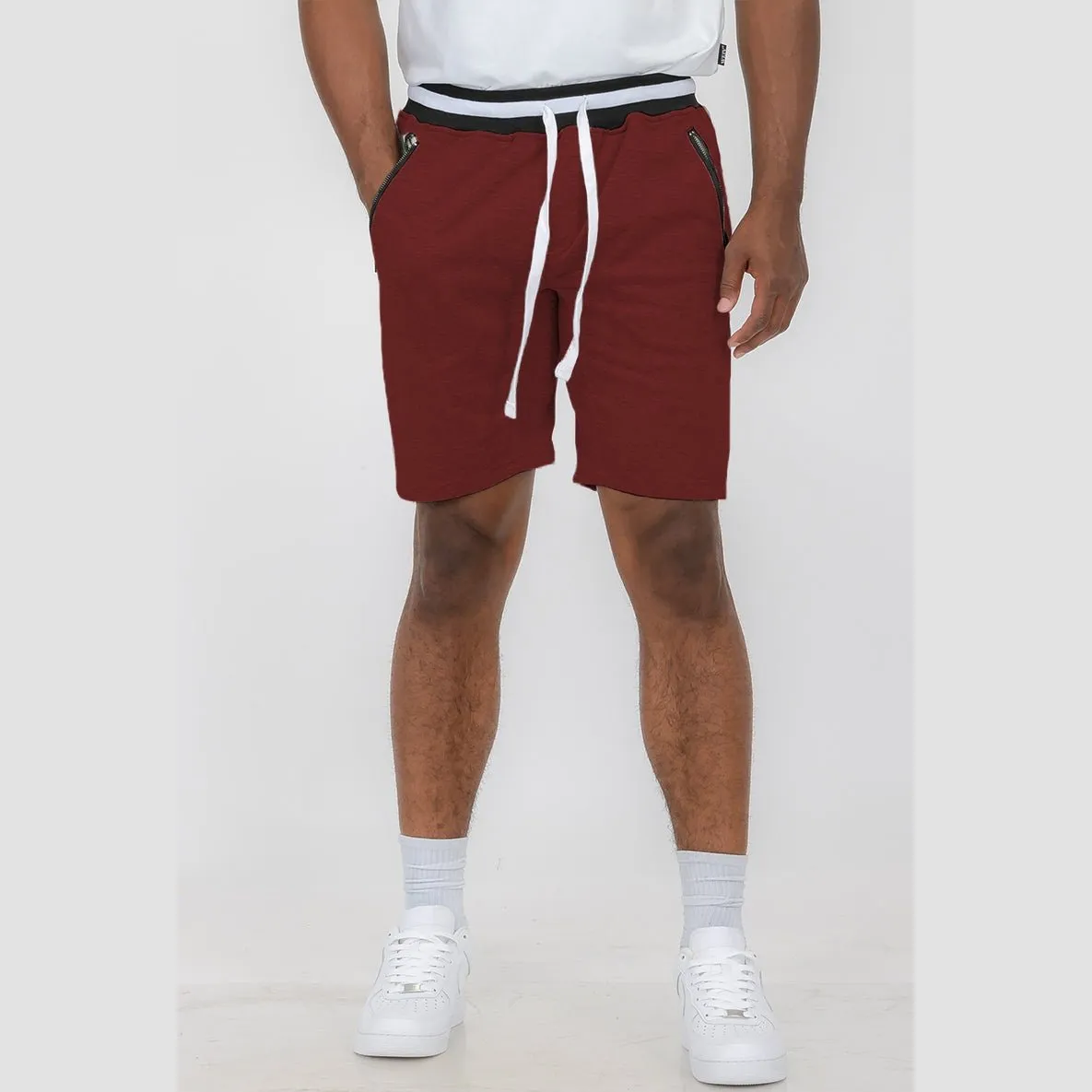 Burgundy French Terry Sweat Shorts