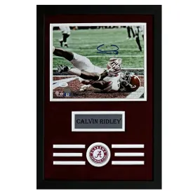 Calvin Ridley Hand Signed & Framed Alabama 8x10 Photo (JSA)