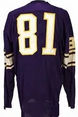 Carl Eller Vintage Style Minnesota Vikings Long Sleeve Throwback Football Jersey