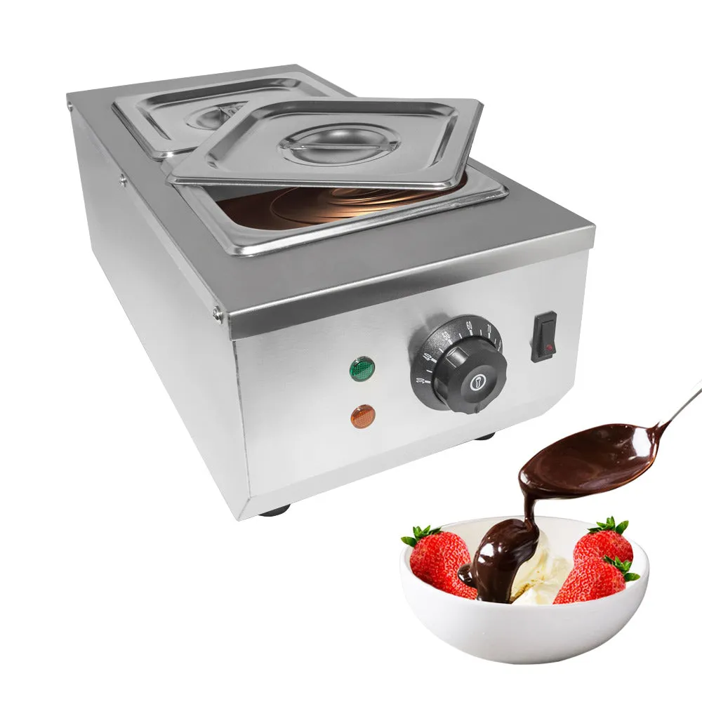 Chocolate Fondue Machine | Stainless steel Professional Melter with Water-Heating System | Manual