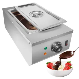 Chocolate Fondue Machine | Stainless steel Professional Melter with Water-Heating System | Manual