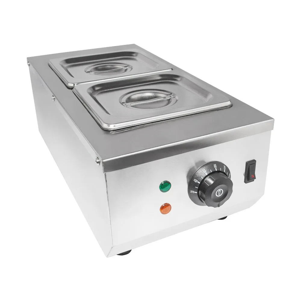 Chocolate Fondue Machine | Stainless steel Professional Melter with Water-Heating System | Manual