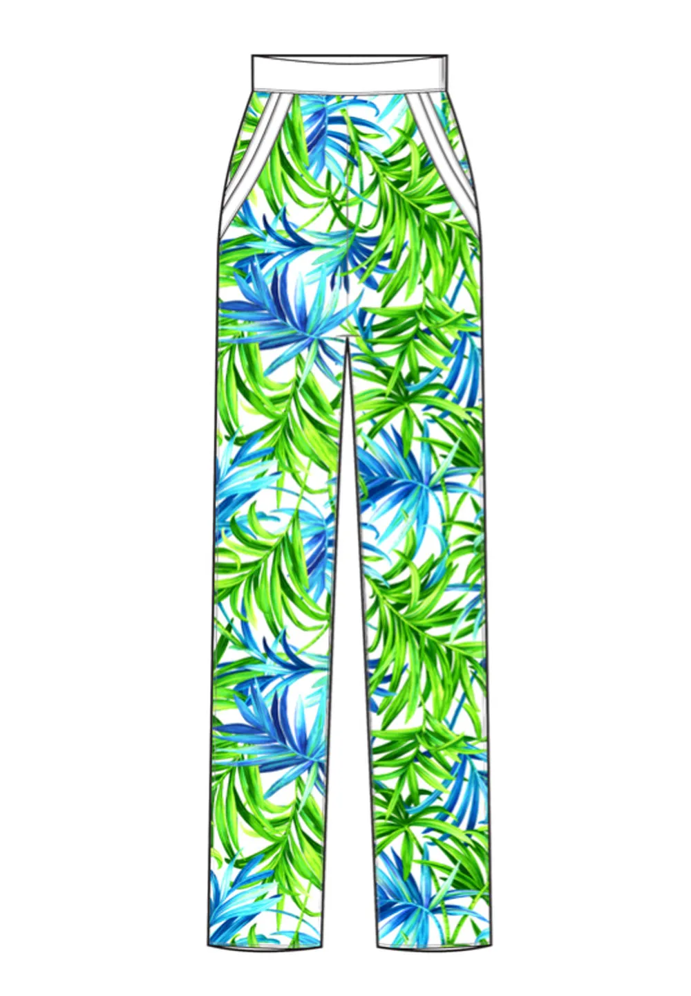 Euphoria - Paradise Palm Pants (Off-White)