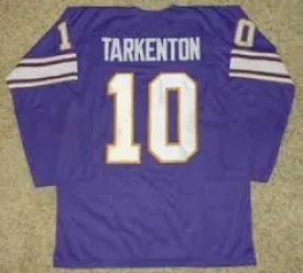 Fran Tarkenton Minnesota Vikings Long Sleeve Vintage Style Throwback Football Jersey