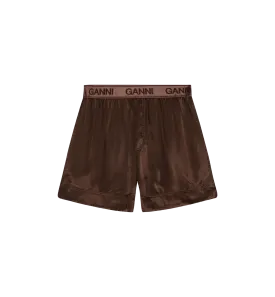 GANNI Washed Satin Shorts