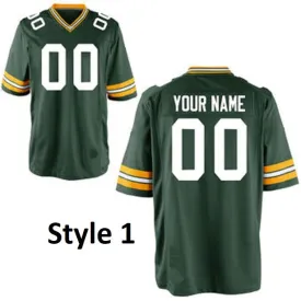 Green Bay Packers Customizable Pro Style Throwback Football Jersey