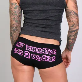 Hot Leathers PTB7254 My Vibrator Has Two Wheels Funny Boy Shorts