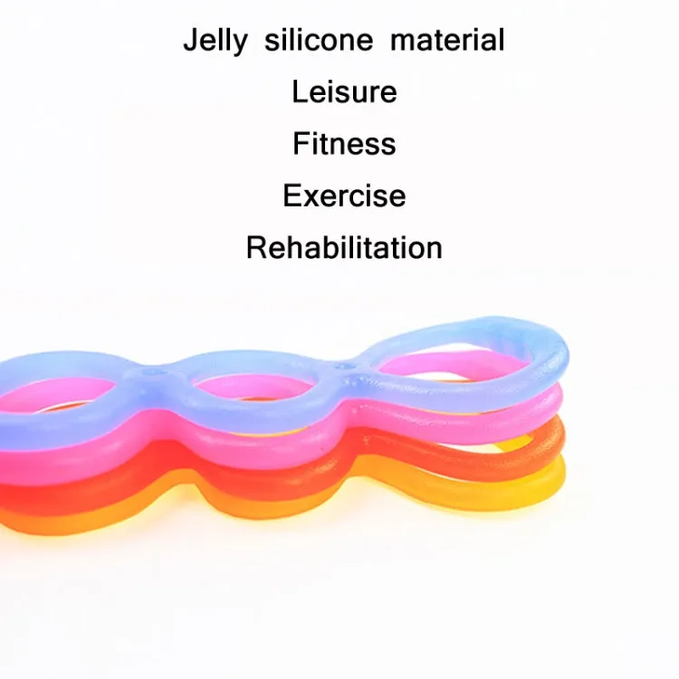 Jelly Seven-Hole Elastic Silicone Yoga Resistance Band(Yellow)