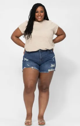 Judy Blue Curvy Destroyed Cut-Off Shorts