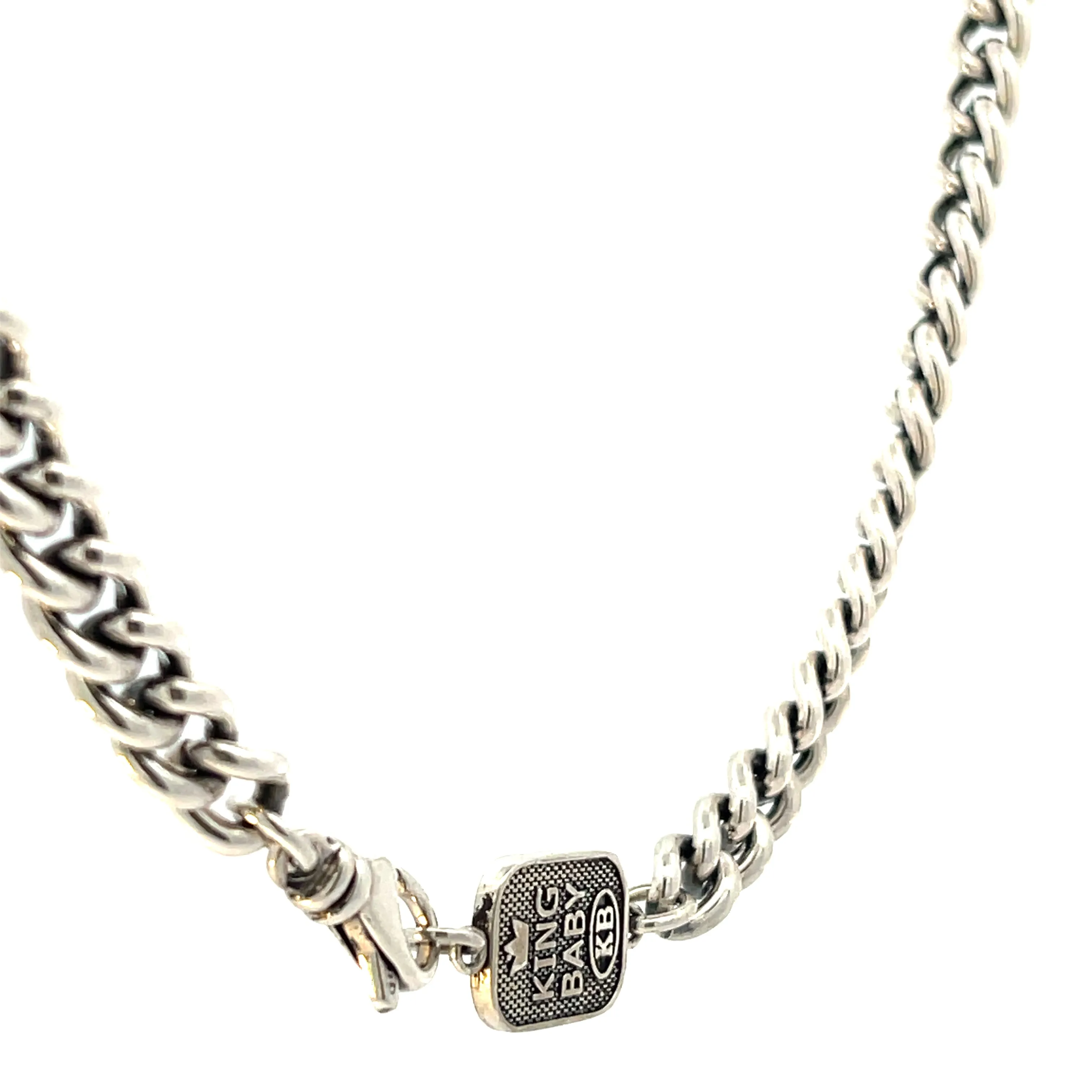 King Baby Sterling Silver Curb Link chain Necklace