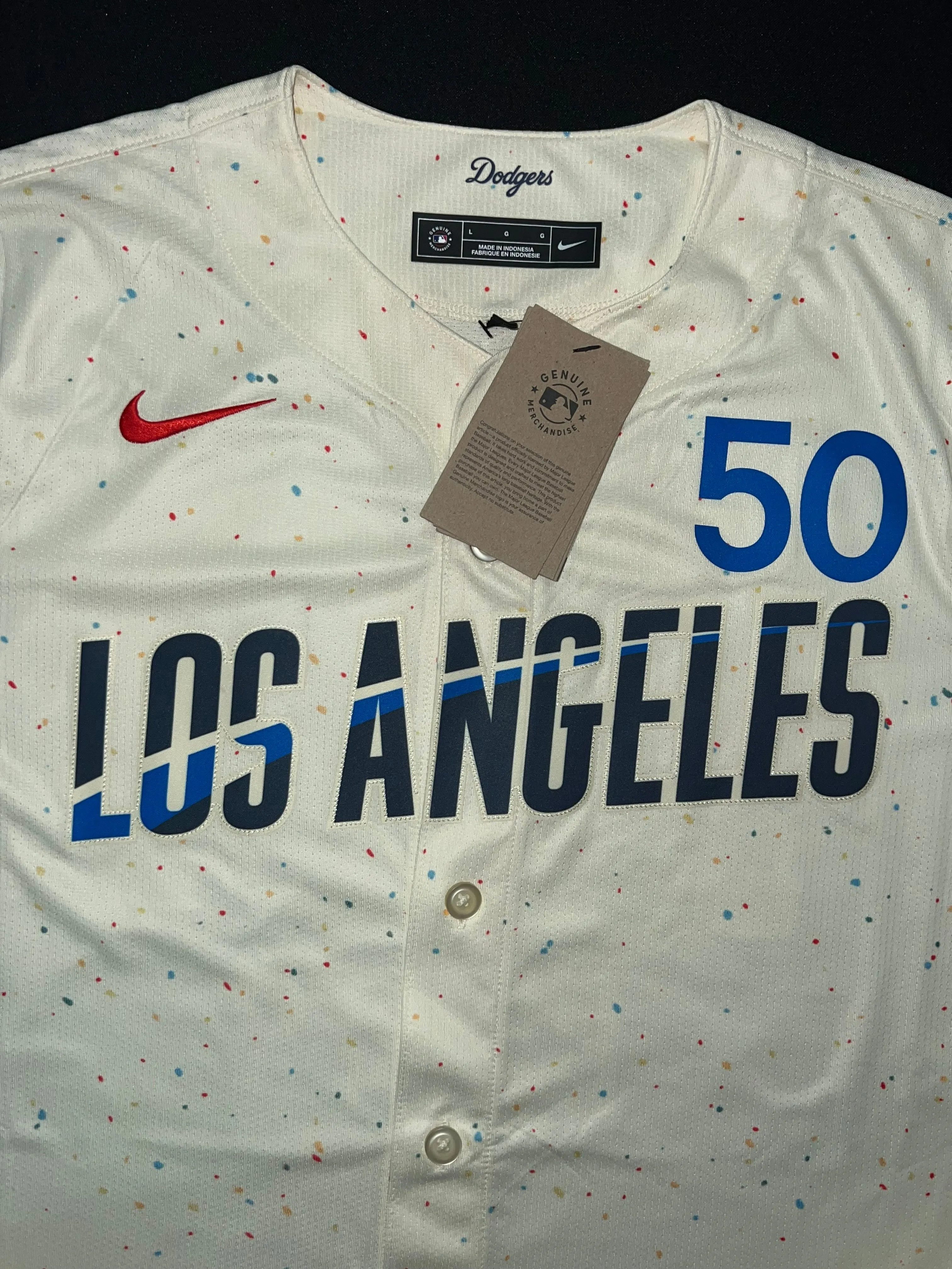 Los Angeles Dodgers MLB Genuine Merchandise #ITFDB #50 Betts 2024 City Connect Limited Men’s Jersey