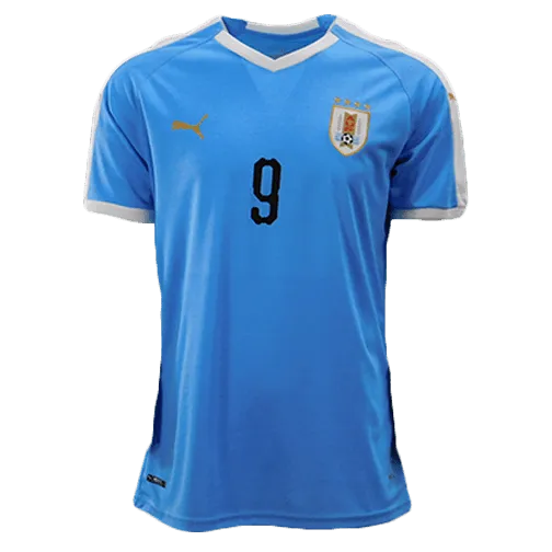 Luis Suarez Signed Uruguay National Team Blue Jersey (Beckett)