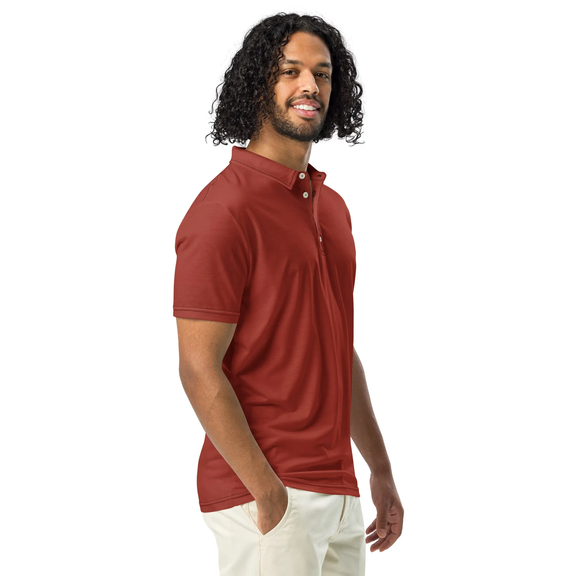 Men’s Slim Fit Polo in Rust, lioness-love