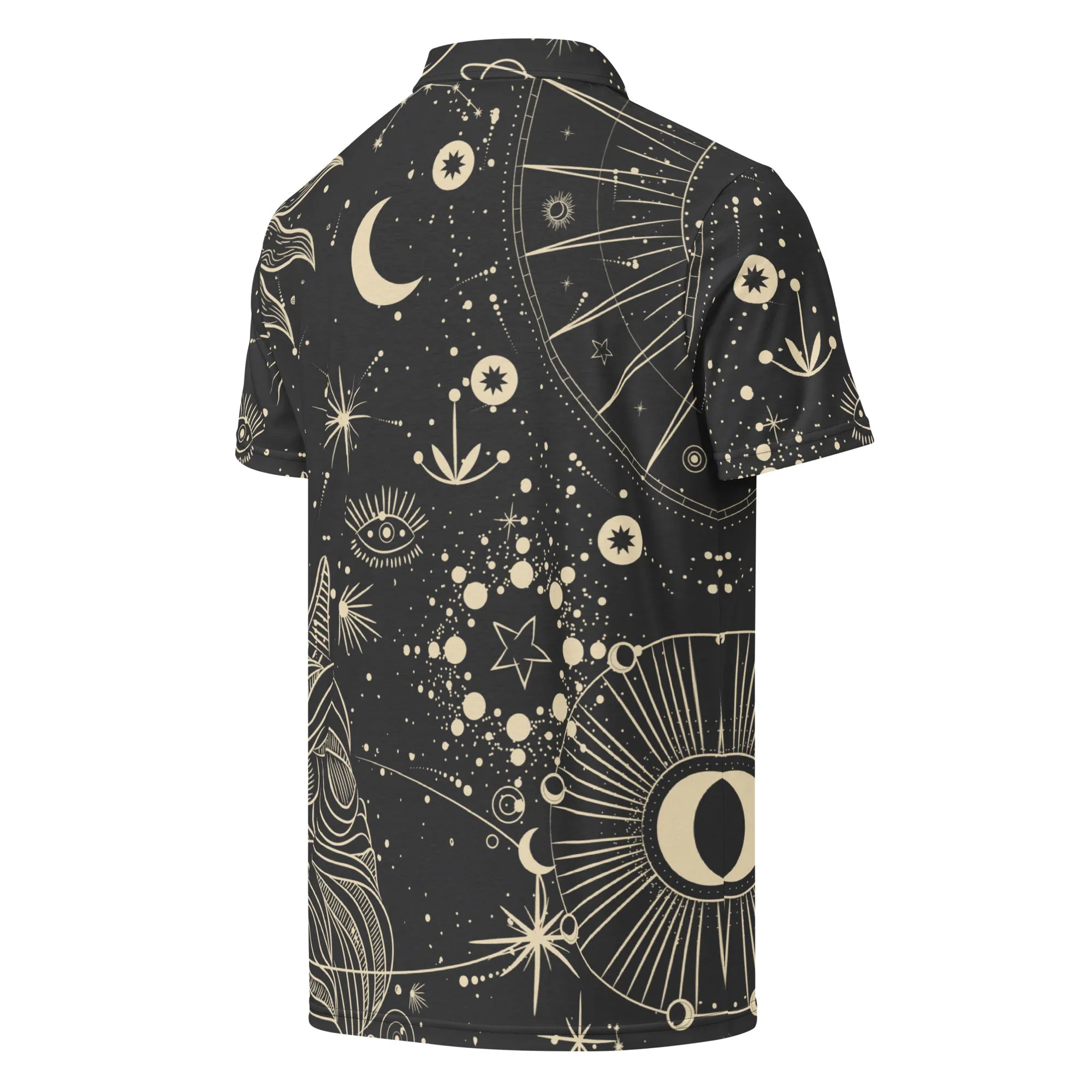 Men’s Slim Fit Polo Shirt Celestial Seeker, lioness-love