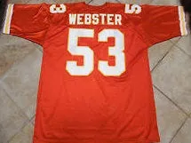 Mike Webster Kansas City Chiefs Throwback Football Jersey