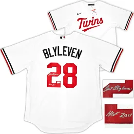 Minnesota Twins Bert Blyleven Autographed White Nike Jersey Size L "HOF 2011" Beckett BAS Witness Stock #220104