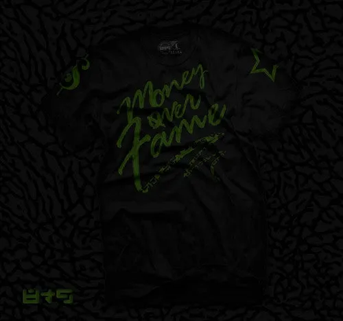 Money Over Fame Dark Pine T Shirt