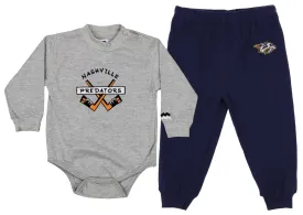 Nashville Predators NHL Baby Boys Infant Creeper & Pants Set, Grey-Navy