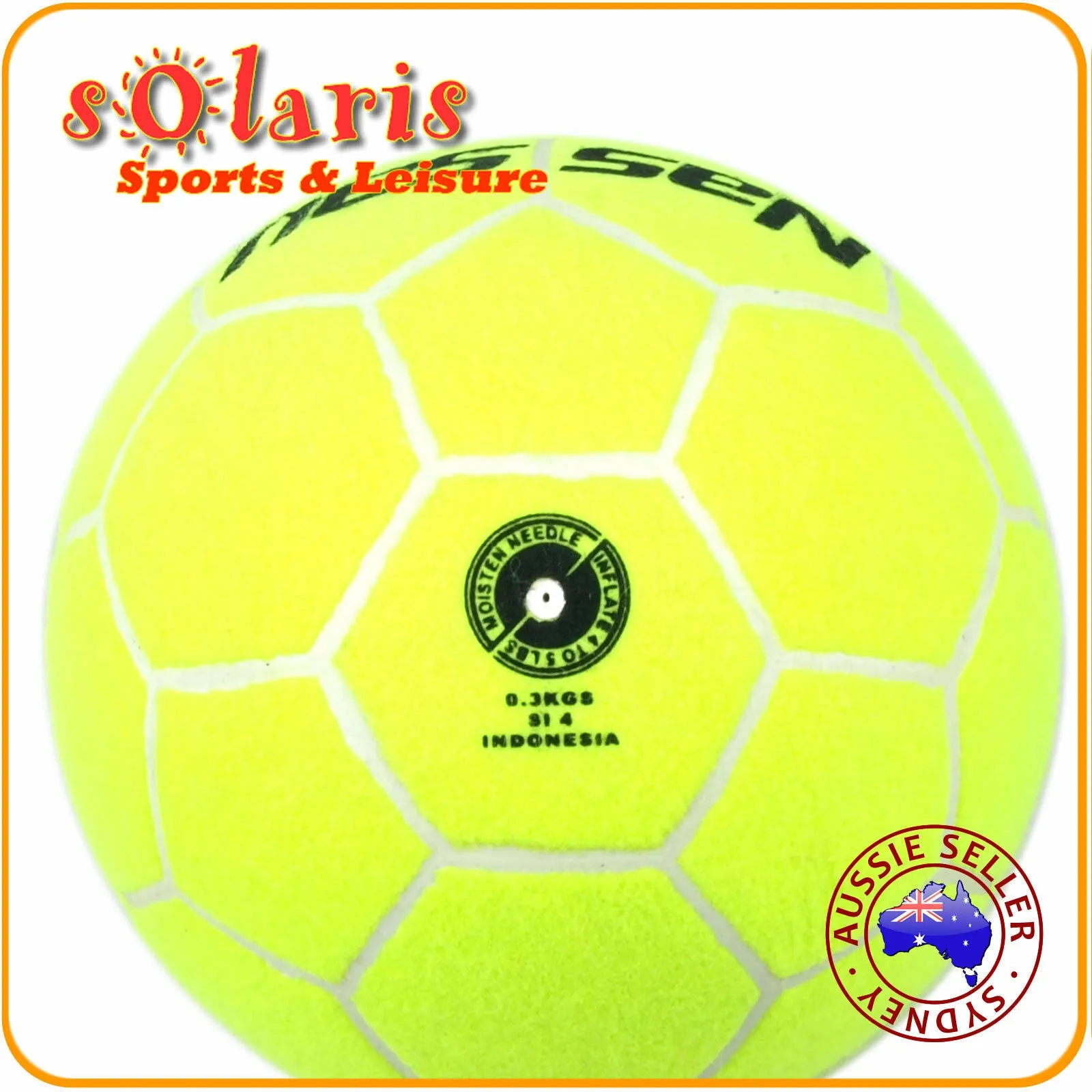 NASSAU DELUXE OFFICIAL SIZE 4 INDOOR SOCCER BALL 32-PANEL MOLDED FELT COVER