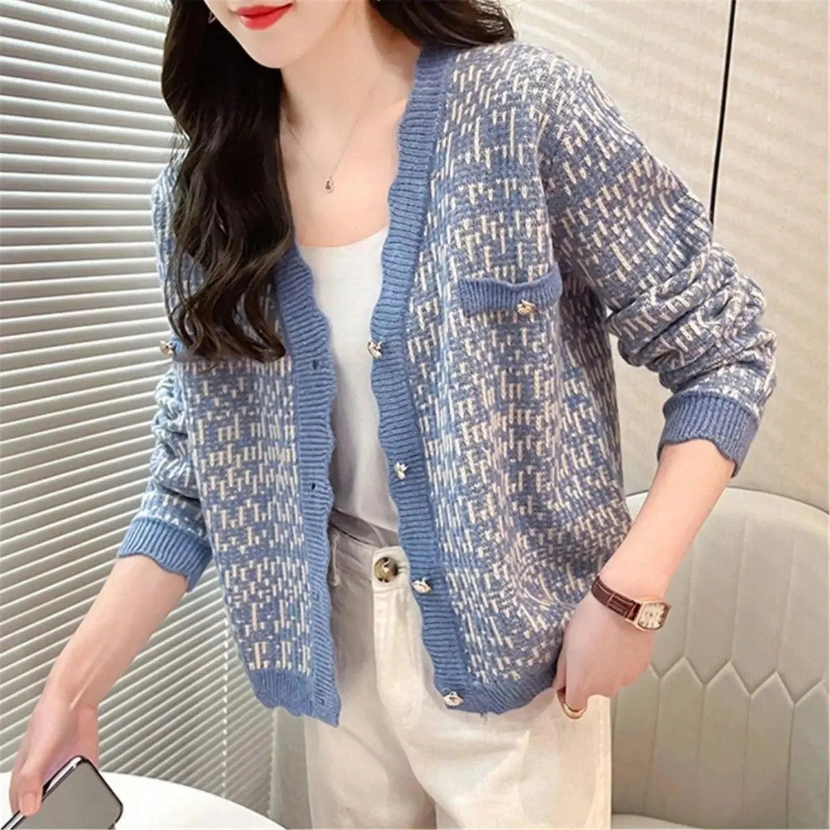 New Women's Korean Style Sweater Jacket Women's Short Jacket