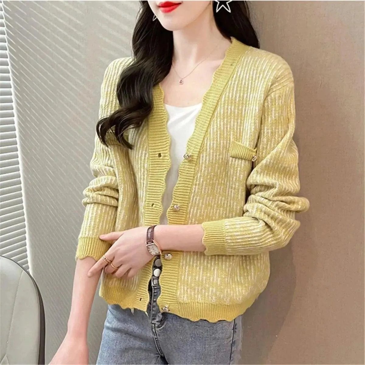 New Women's Korean Style Sweater Jacket Women's Short Jacket