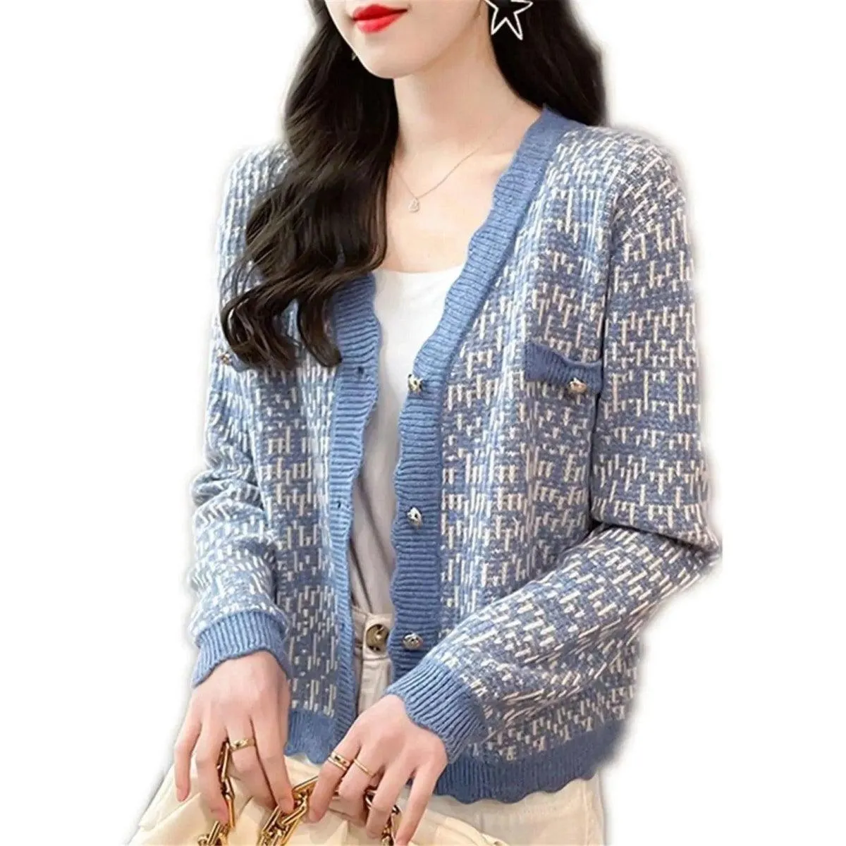 New Women's Korean Style Sweater Jacket Women's Short Jacket