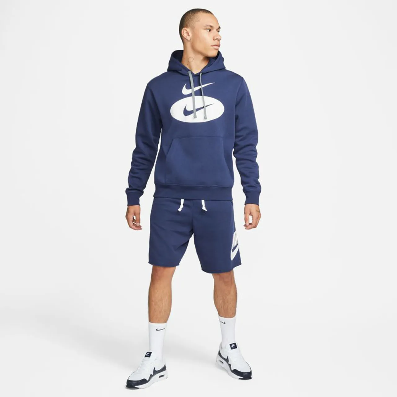 Nike Men's Sportswear Sport Essentials Shorts - Midnight Navy / White