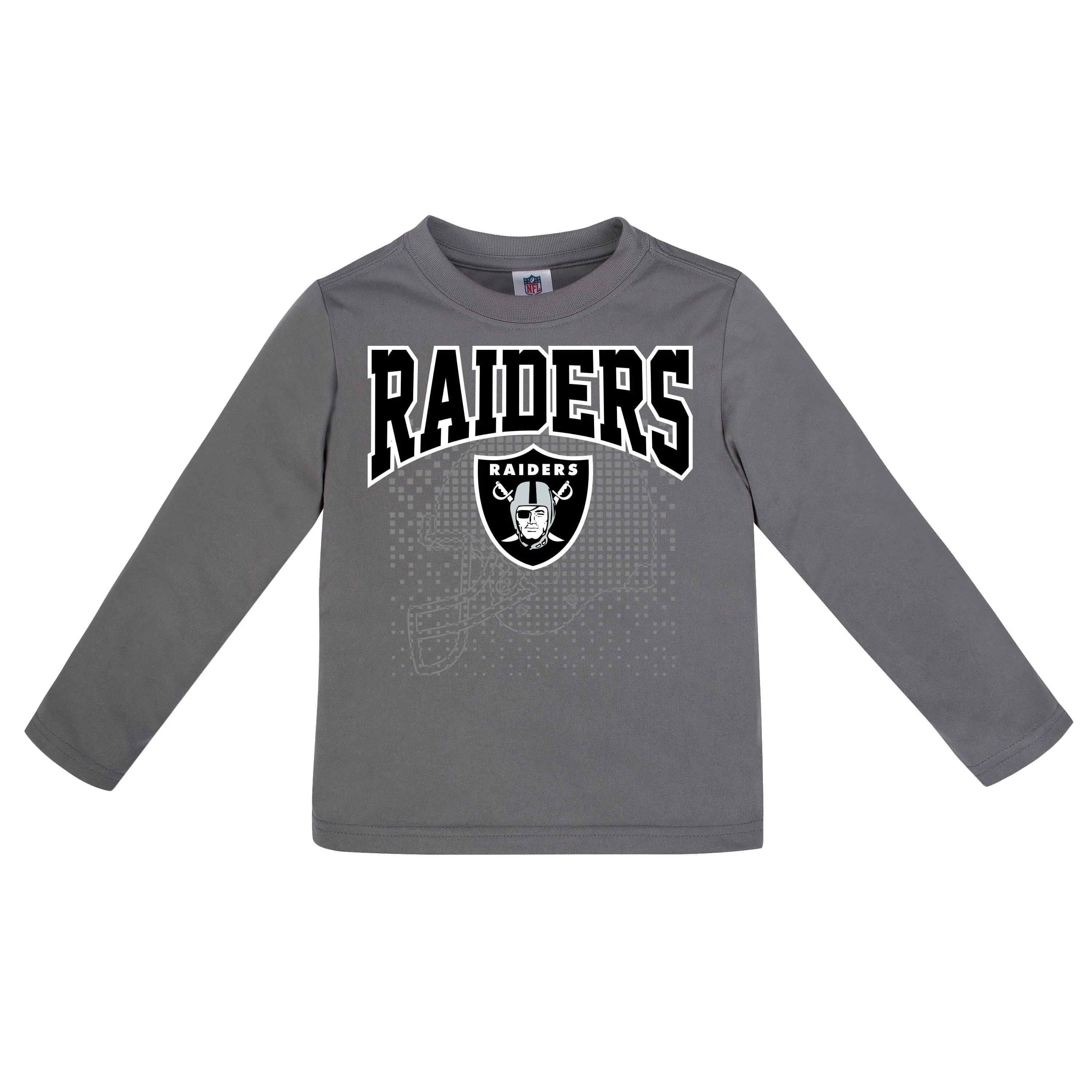 Oakland Raiders Boys Long Sleeve Tee Shirt