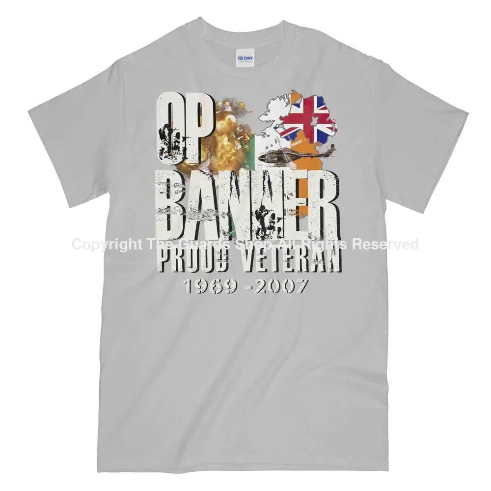 OP BANNER PROUD VETERAN Printed T-Shirt