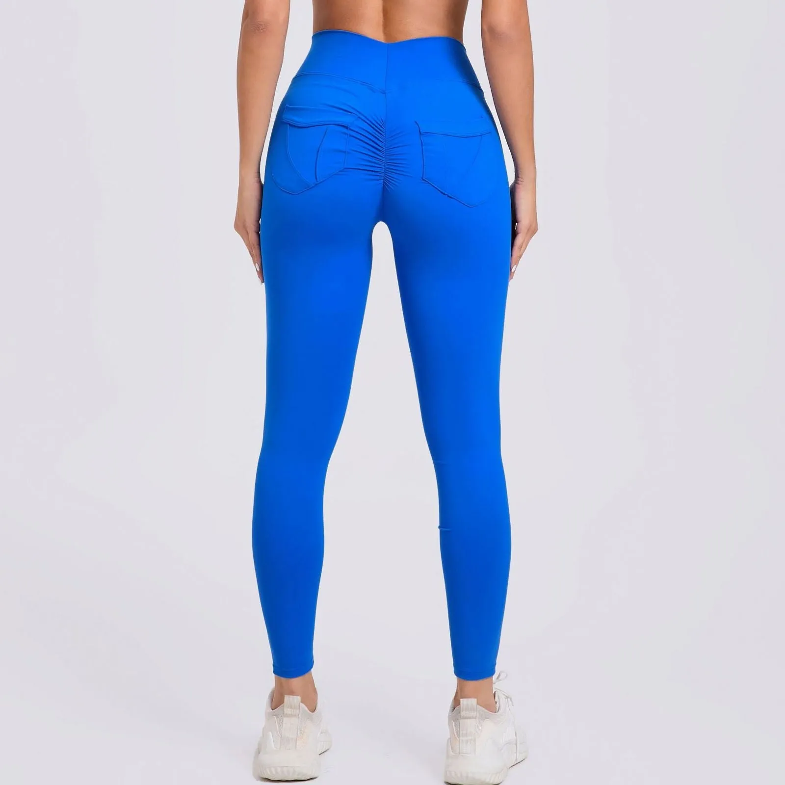 Running Nude Feel Quick Drying Fitness Pants Breathable Pocket Tight Sports Pants High Waist Hip Lift Yoga Pants