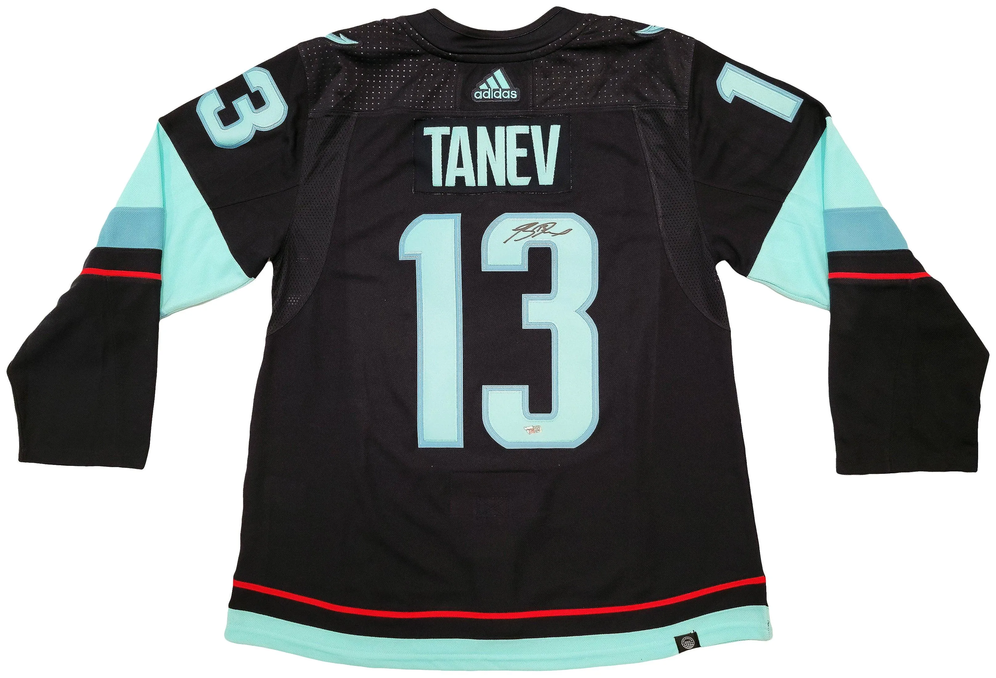 Seattle Kraken Brandon Tanev Autographed Navy Adidas Authentic Jersey Size 54 Fanatics Holo Stock #203035