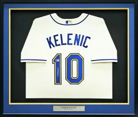 Seattle Mariners Jarred Kelenic Autographed Framed Cream Nike Jersey Beckett BAS Witness Stock #215855