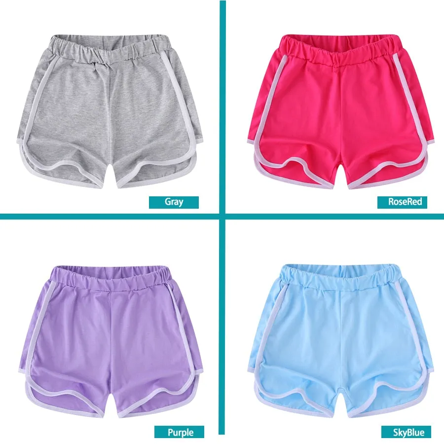 SheeCute girls boys cotton shorts Children Beach Sports Short Pants 4296