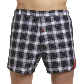 Slim-Fit Boxers Blue/Green Tartan Plaid