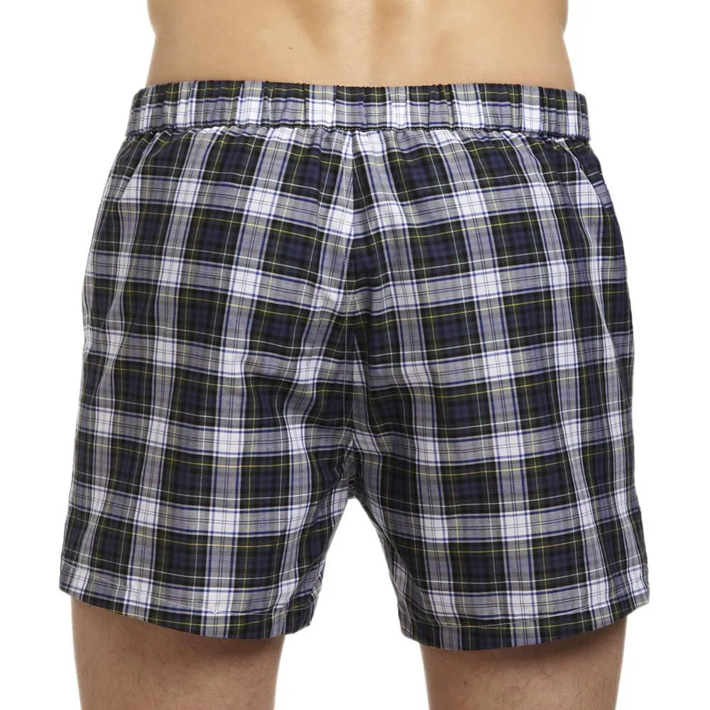 Slim-Fit Boxers Blue/Green Tartan Plaid