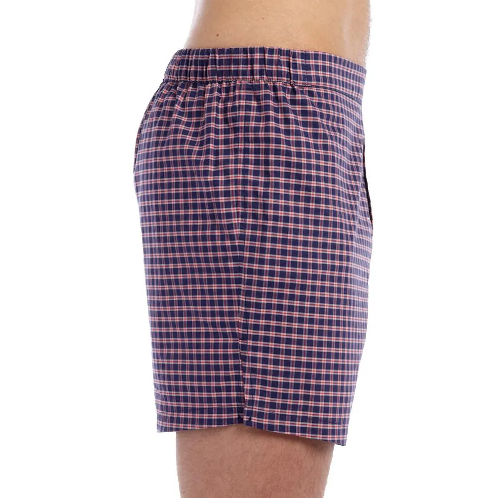 Slim-Fit Boxers Navy-Red Plaid