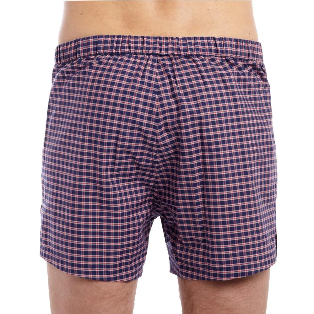 Slim-Fit Boxers Navy-Red Plaid