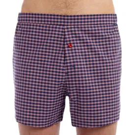 Slim-Fit Boxers Navy-Red Plaid