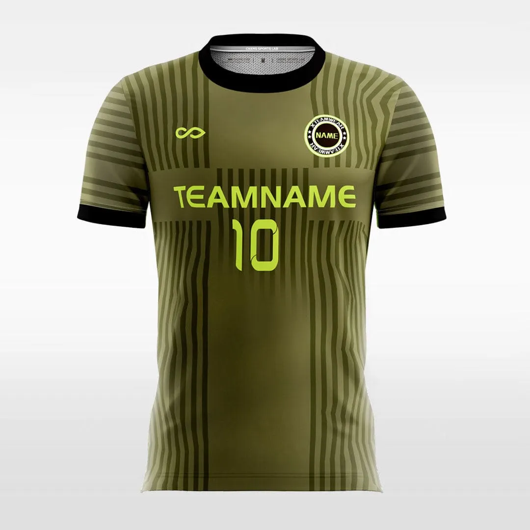 Vertical Stripe - Custom Kids Soccer Jerseys Design Green