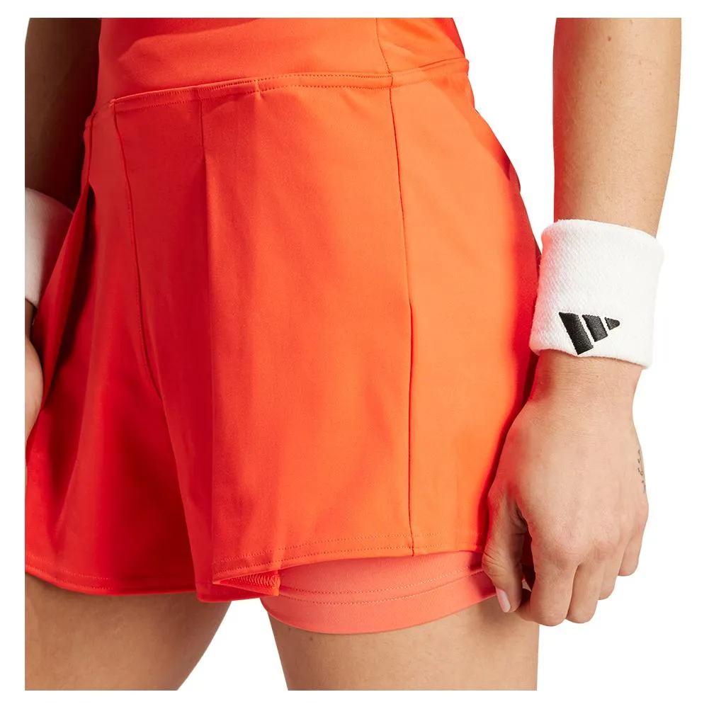 Women`s Match Tennis Shorts Bright Red and Preloved Scarlet