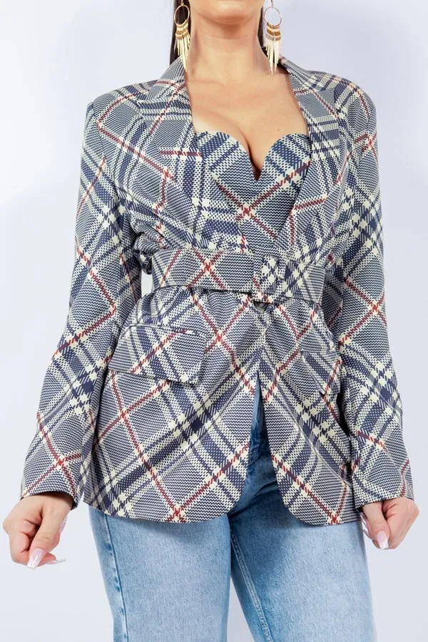 Women's Oversized blazer with belt