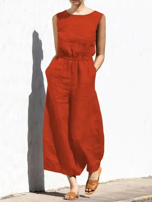 Women’s Solid Color Jumpsuit, Women’s Fashion Jumpsuit.