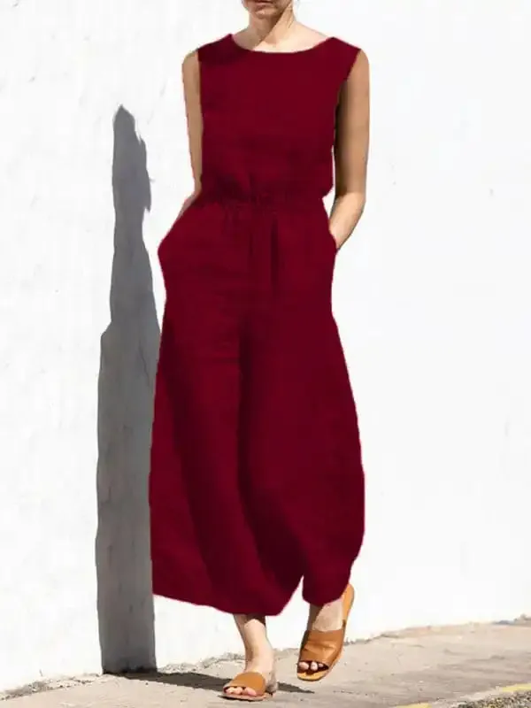 Women’s Solid Color Jumpsuit, Women’s Fashion Jumpsuit.