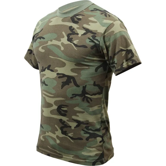 Woodland Camouflage - Super Soft Washed T-Shirt Vintage Style Tee