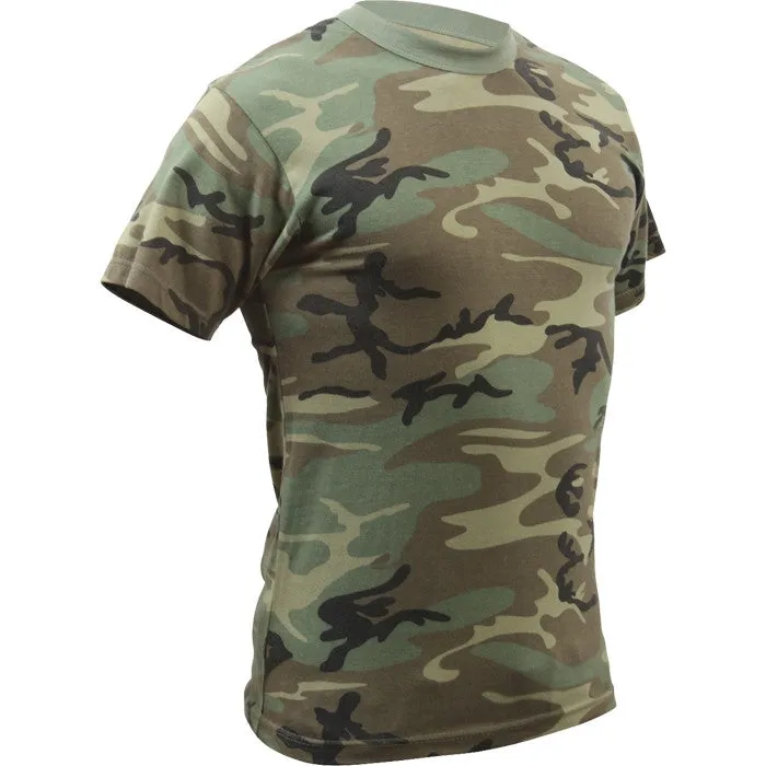 Woodland Camouflage - Super Soft Washed T-Shirt Vintage Style Tee